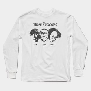 They are the amazing Three Stooges. Moe, Curly and Larry. Long Sleeve T-Shirt